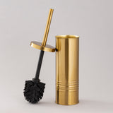 Gold Cylindrical Toilet Brush Holder