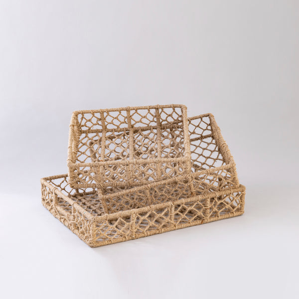 Handwoven rectangle baskets