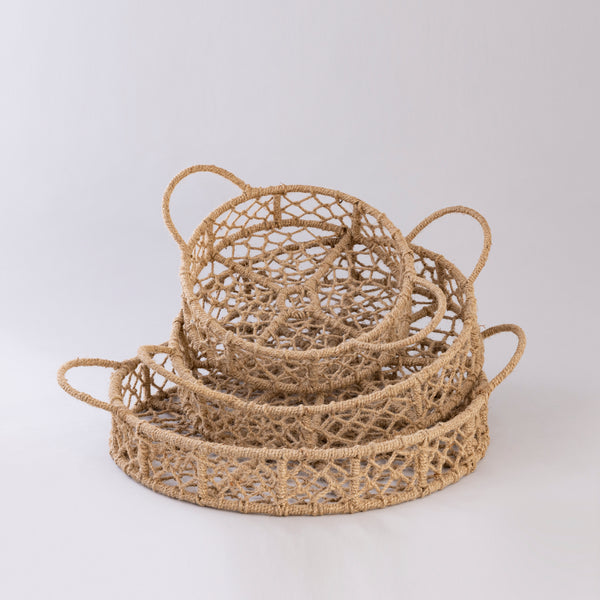 Handwoven jute basket