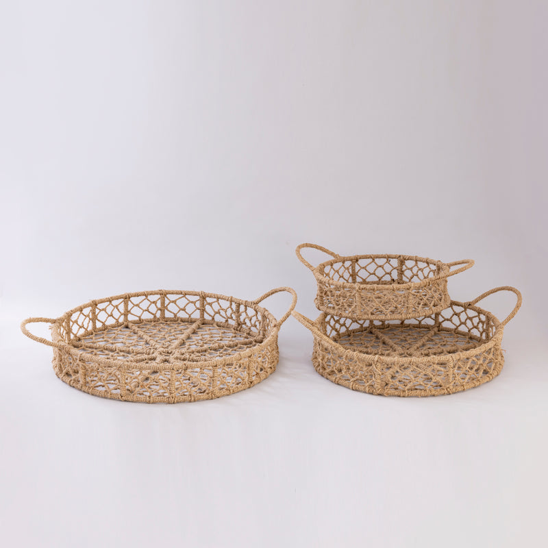 Handwoven jute basket