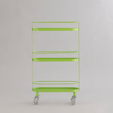 THREE-STORY GREEN MULTI-PURPOSE TROLLEY