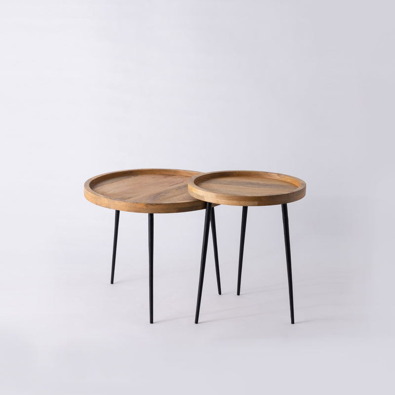 SET OF 2 UNIQUE SIDE TABLE