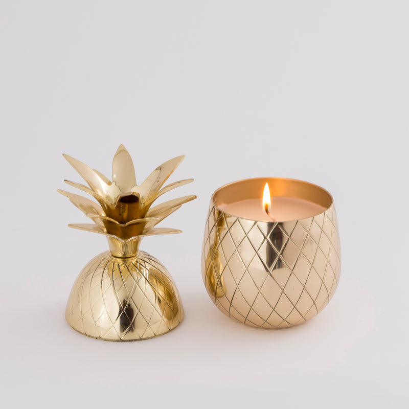 Pineapple wax votive