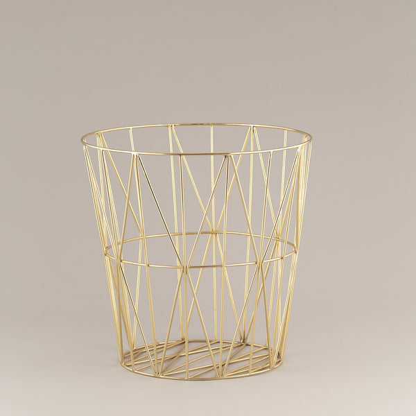 Diamond Wire Basket - Gold