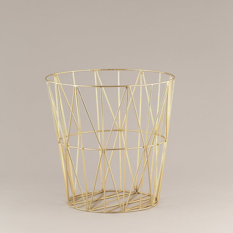 Diamond Wire Basket - Gold