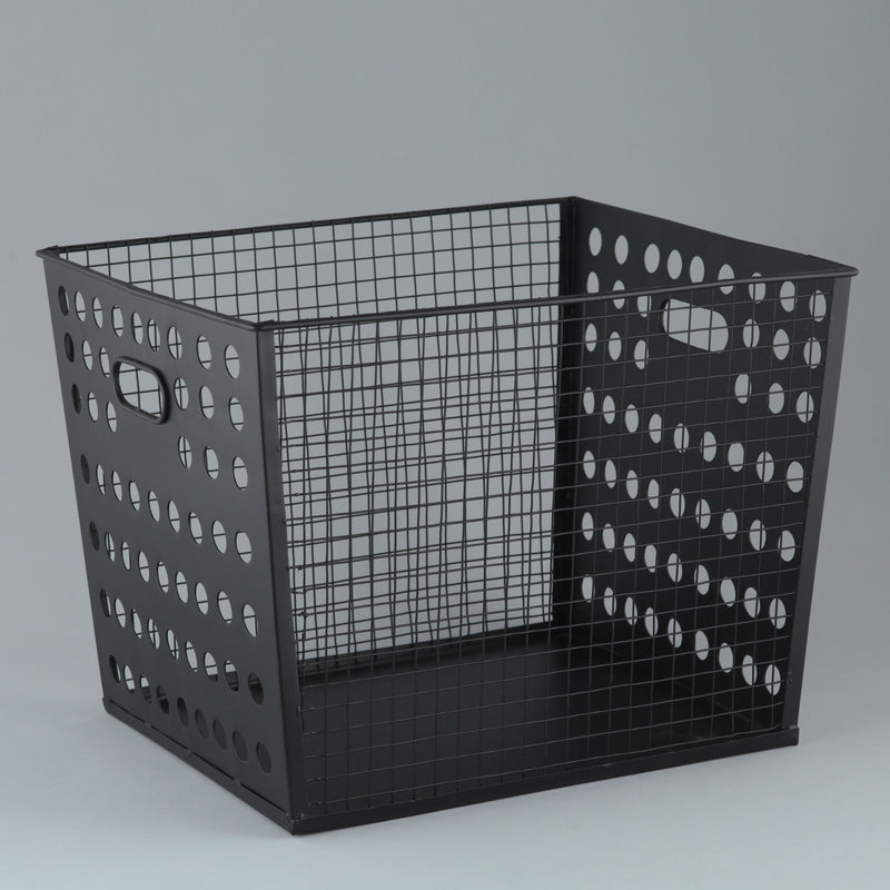 Classic black iron basket