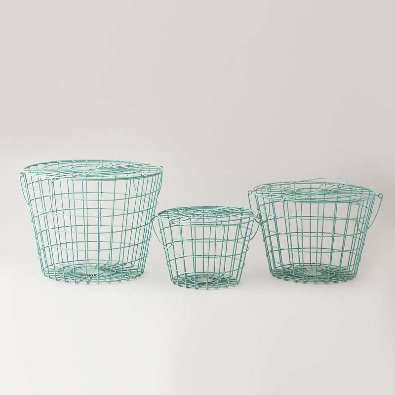 Green iron basket