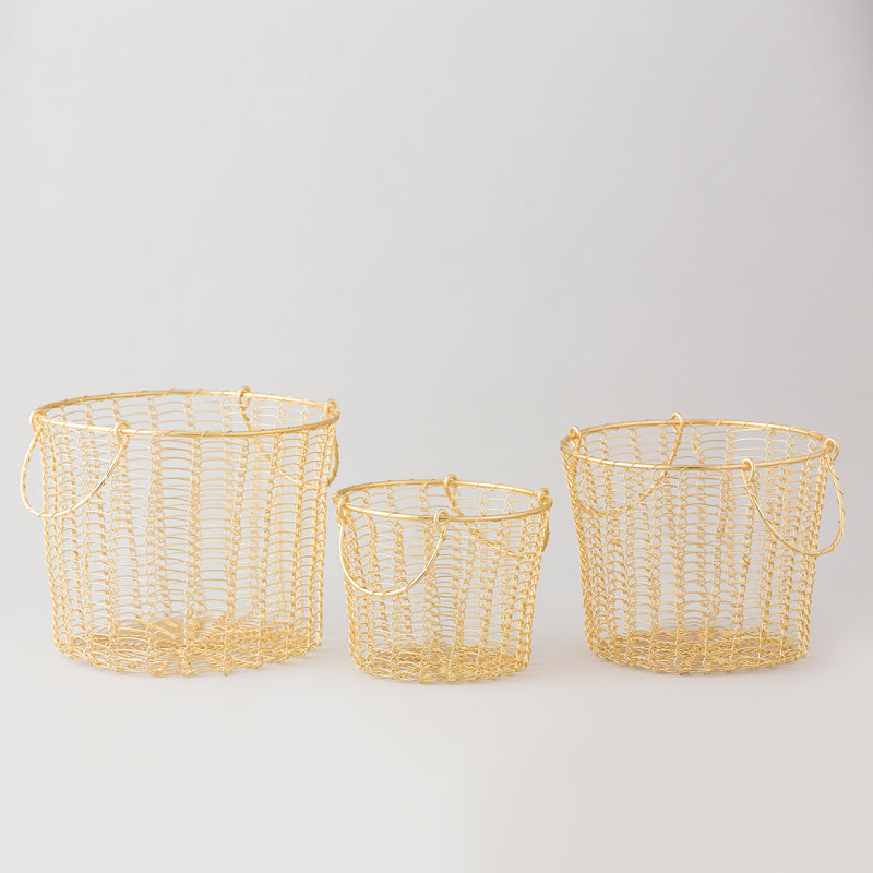 Brass plated basket