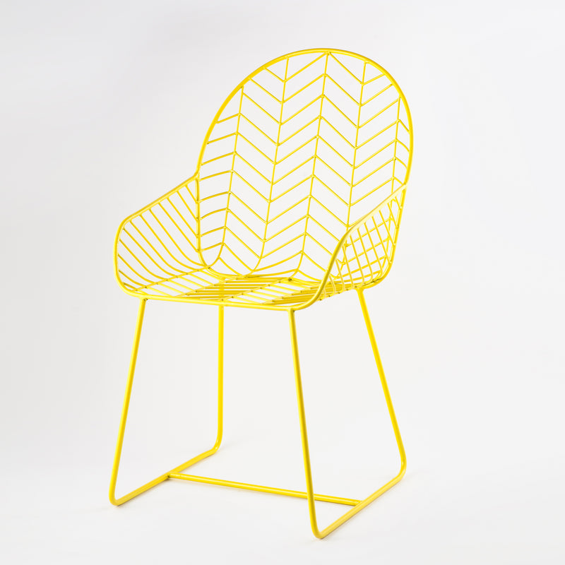 Wireframe Yellow Chair