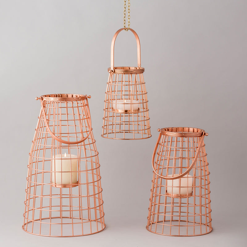 Set of 3 Metal Lantern